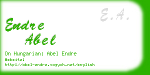 endre abel business card